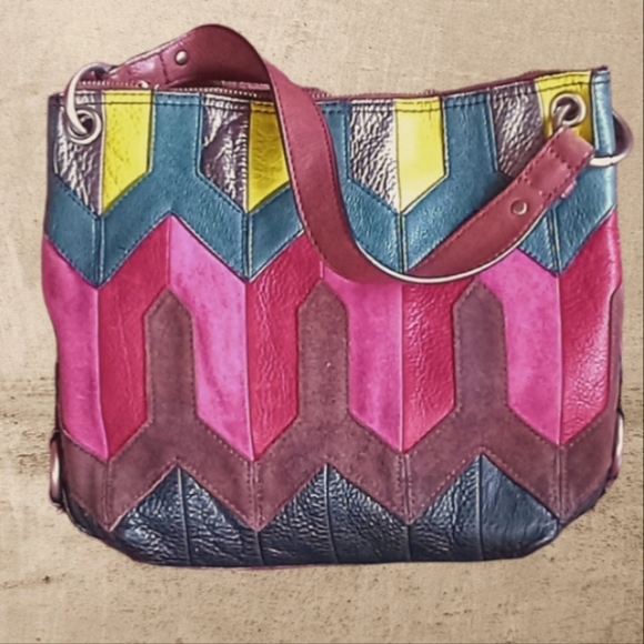 Fossil Maddox Patchwork Hobo bag - Picture 1 of 7